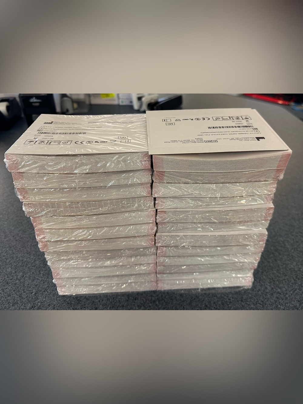 1-Case of 24 - Thermal Paper 4.25” x 5.5” Z-Fold Full Grid, Cued Z-Fold